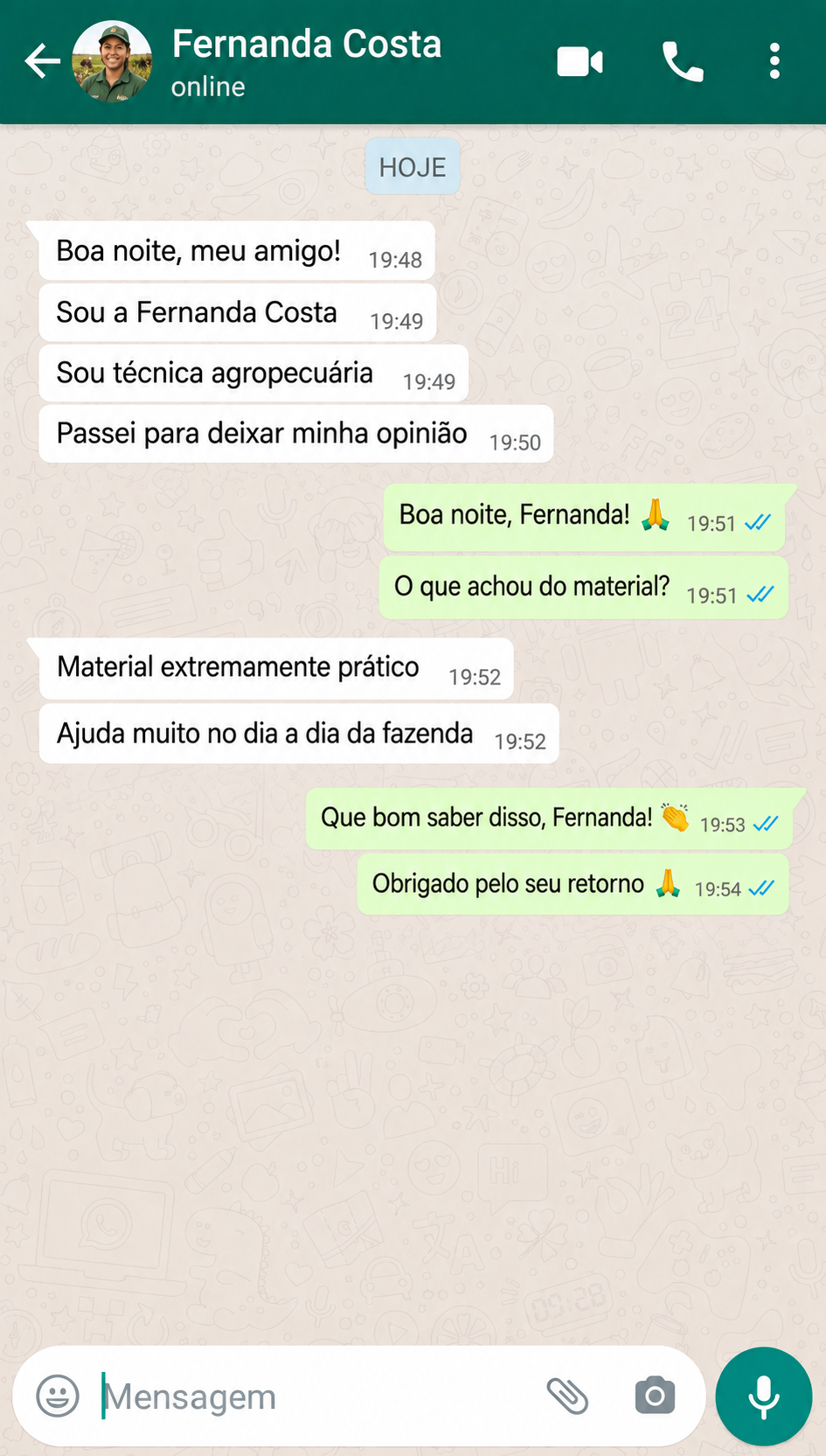 Depoimento 2 de cliente do Atlas Visual de Parasitas do Rebanho