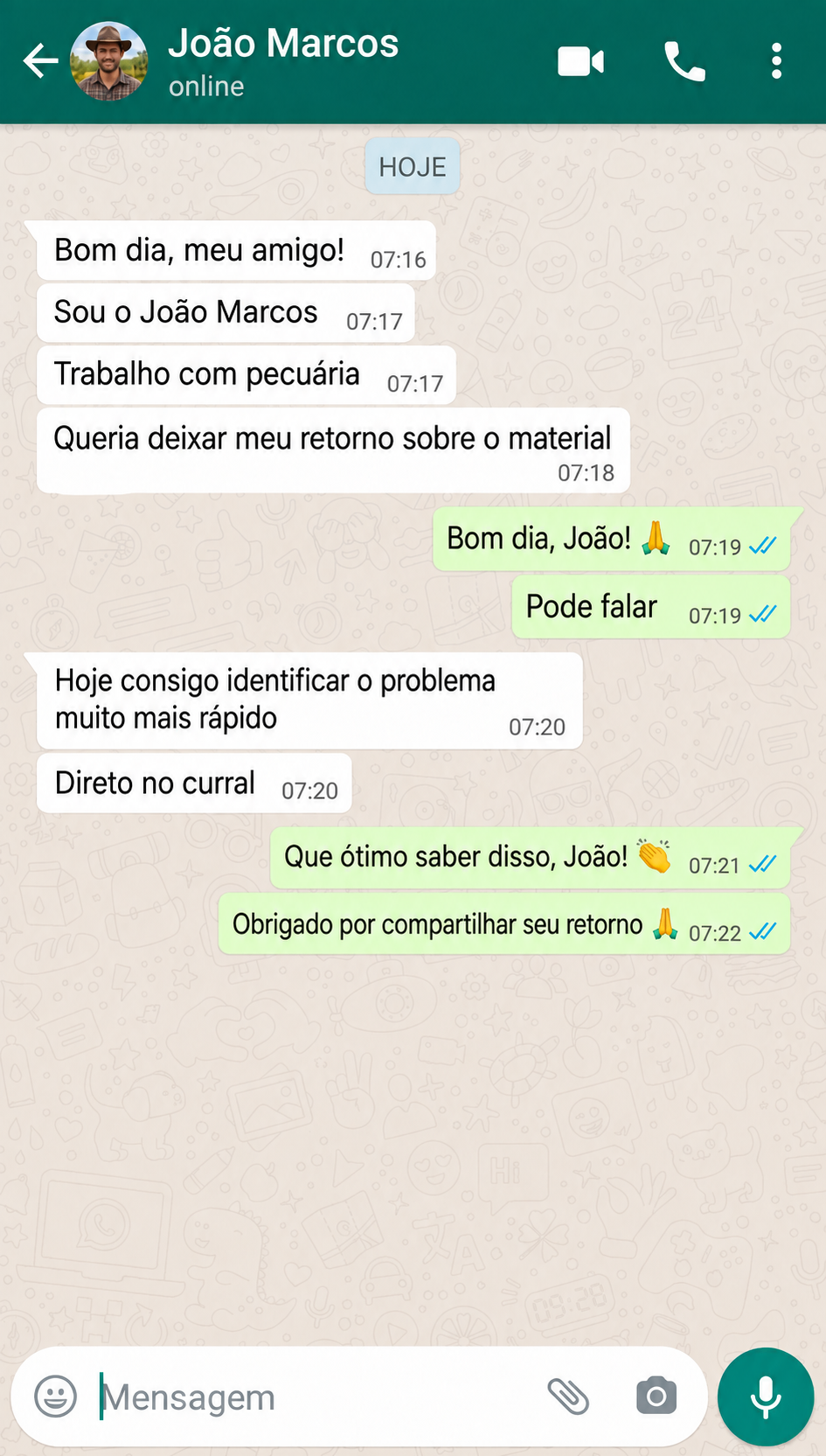 Depoimento 3 de cliente do Atlas Visual de Parasitas do Rebanho